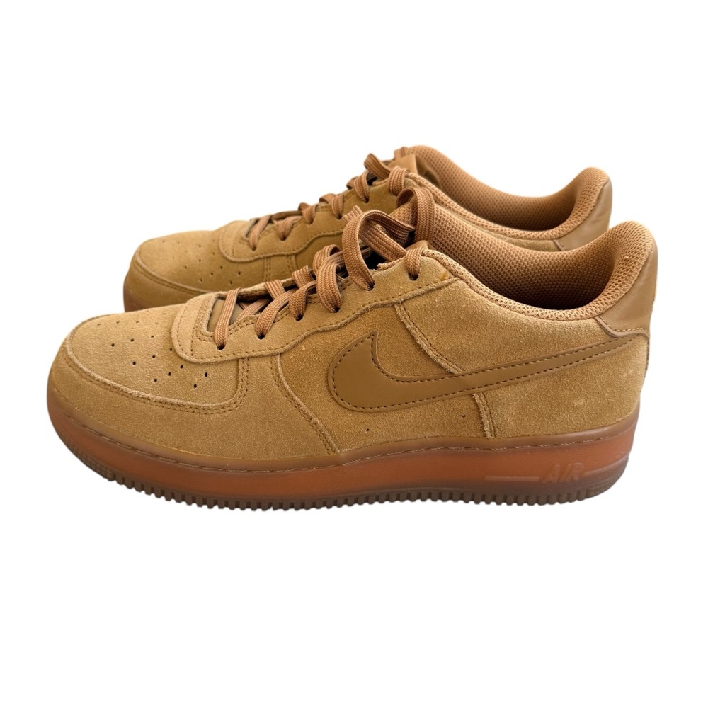 Nike Air Force 1 Low Flax Sneakers Size 7 Youth Nubuck Upper Gently Used